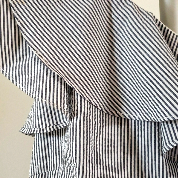 BR Seersucker One Shoulder Dress - Picture 7 of 15